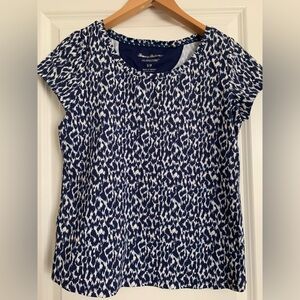 Tommy Bahama Aubrey Chic Cheetah Island zone Top Blue‎ Summer UPF 30 S